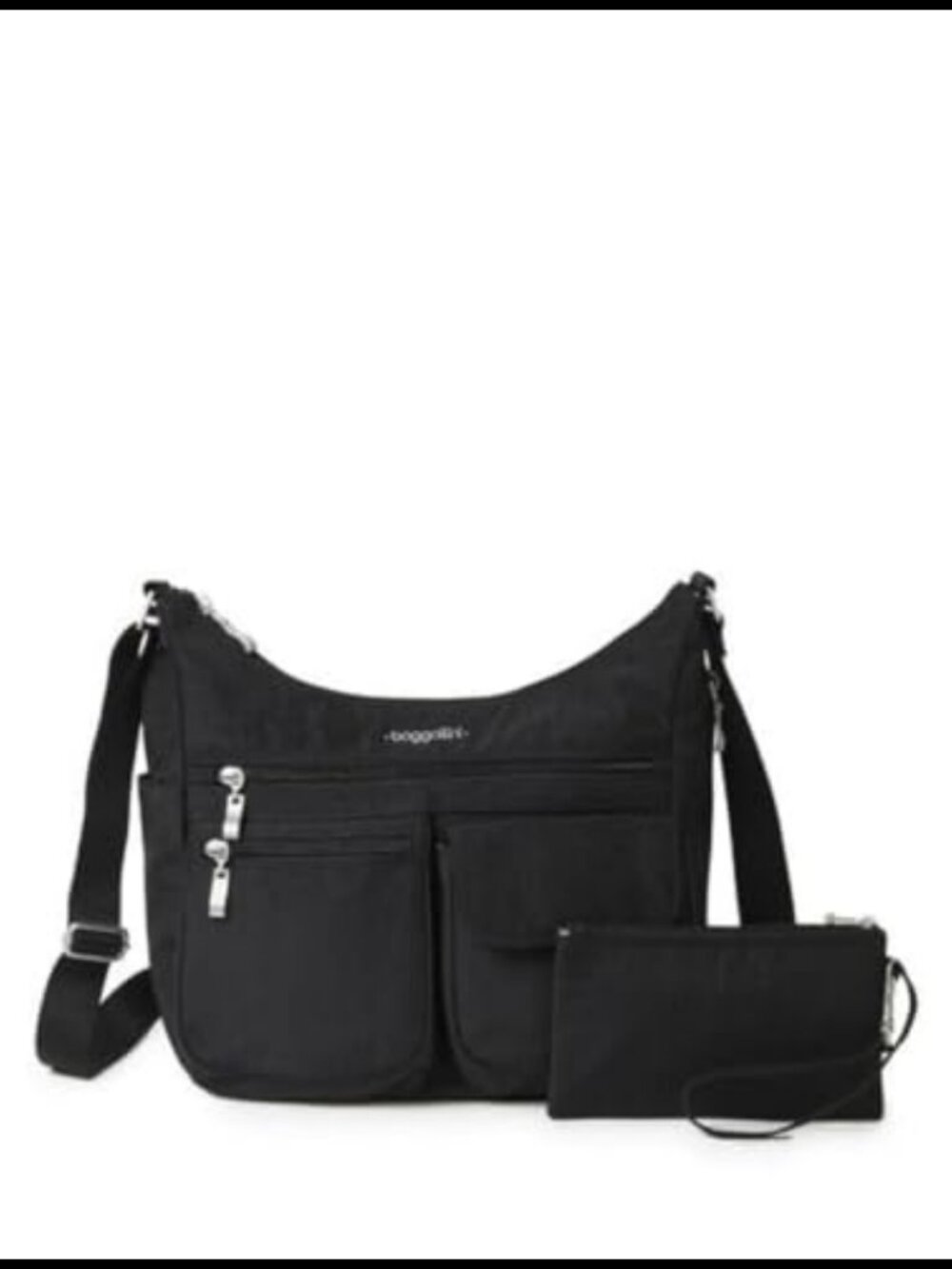 Baggallini Hobo Crossbody Bag Lightweight Nylon Water-resistant Travel RFID